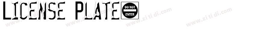 License Plate字体转换